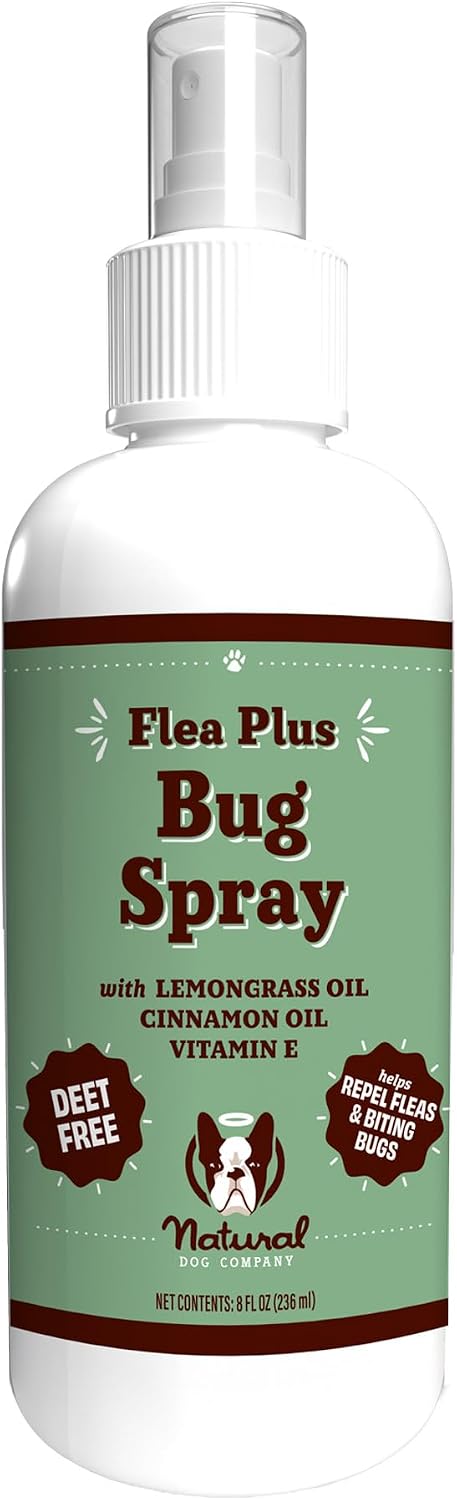 Natural Dog Company Flea Plus Bug Spray for Dogs, 8 fl oz