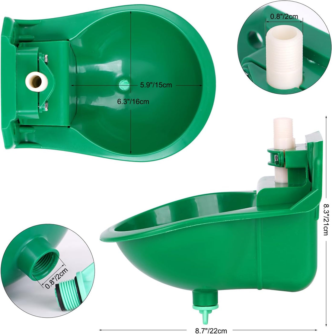 Goat Waterer, Livestock Waterer for Sheep Dog Piglet Calf Horse Farm