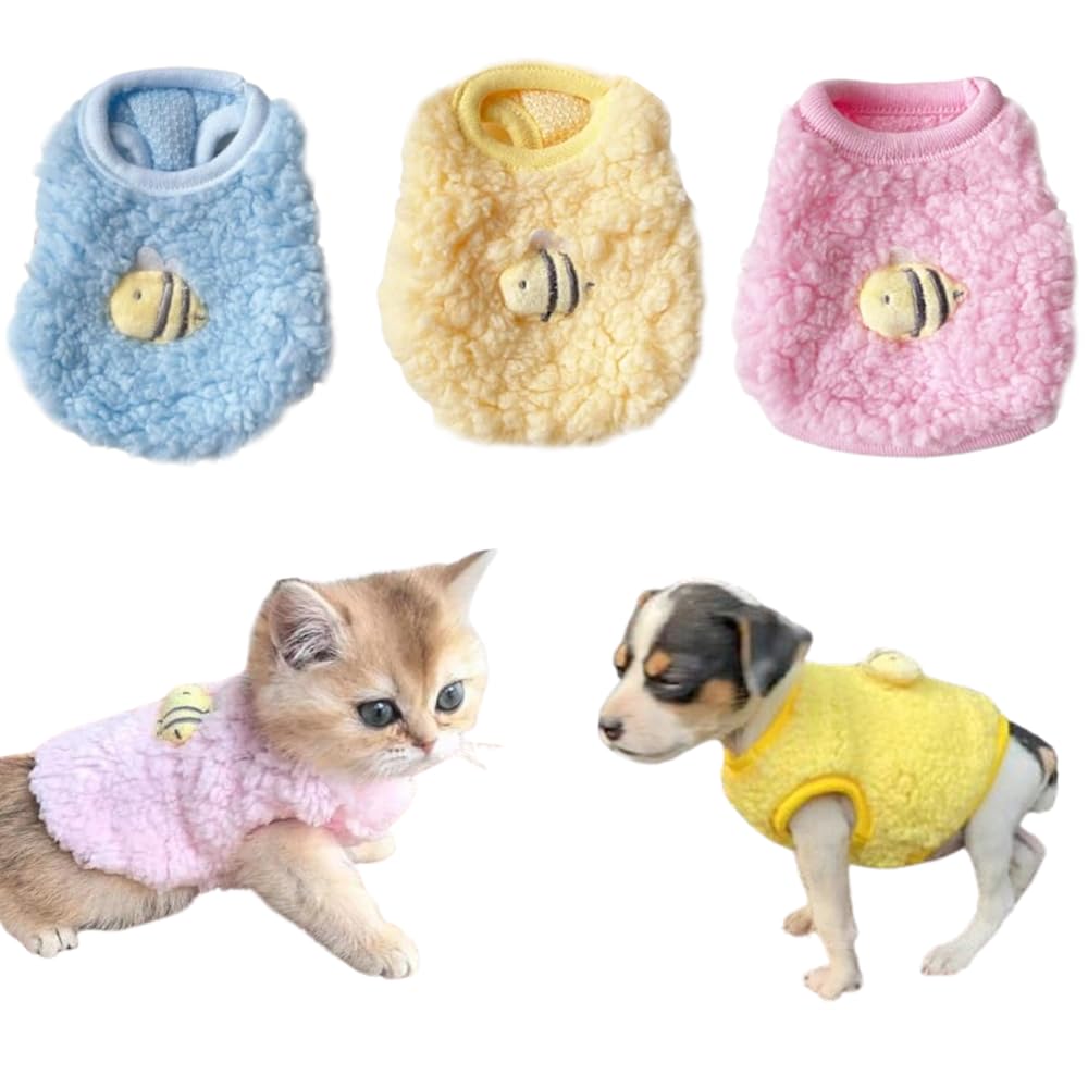 ANIAC 3PCS Extra Small Dog Clothes Girl Boy XXXS Dogs Sweater