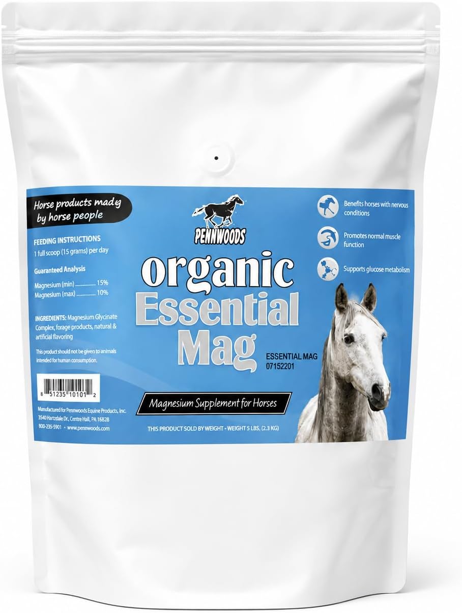 Pennwoods Horse Calming Magnesium Glycinate Powder, Easy Keepers, 5 lb