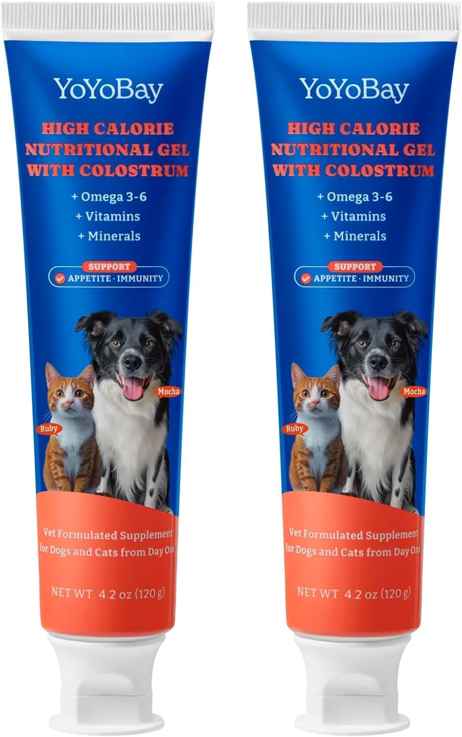 3 Pack Bovine Colostrum Nutrical Gel for Dogs & Cats,Support Appetite