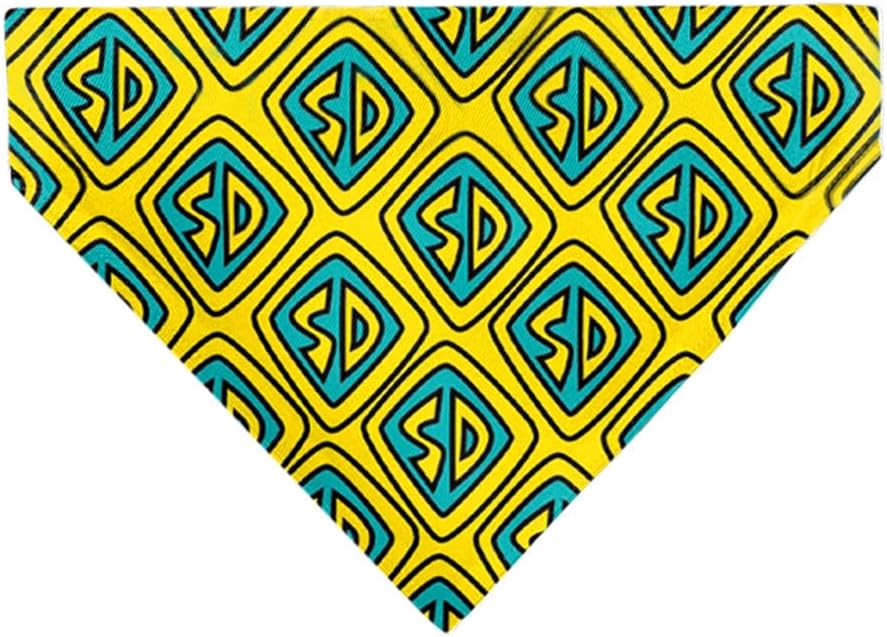 Buckle-Down Pet Bandana, Scooby Doo, Blue/Yellow, One Size, Polyester