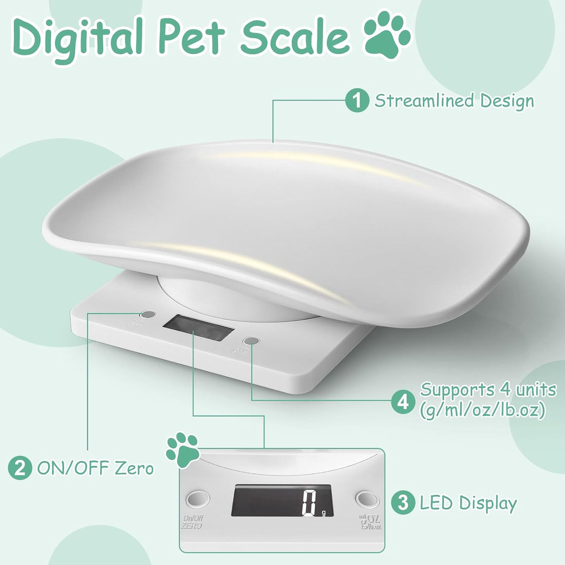 LYTDMSKY Digital Pet Scale, Puppy Scale for Weighing