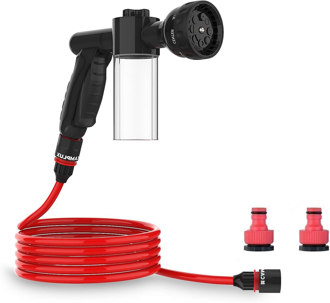 CAMPLUX Pet Washing Hose Attachment with Soap Dispenser, 11.48 FT Hose