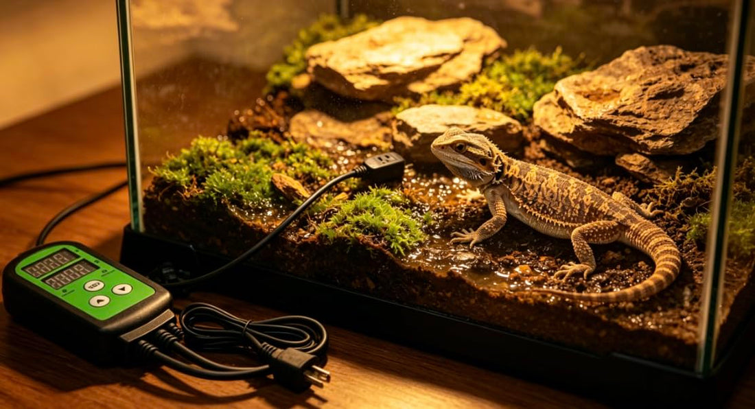 Humidity Controller, Dual Outlet Humidistat, 5-99% RH, Reptile