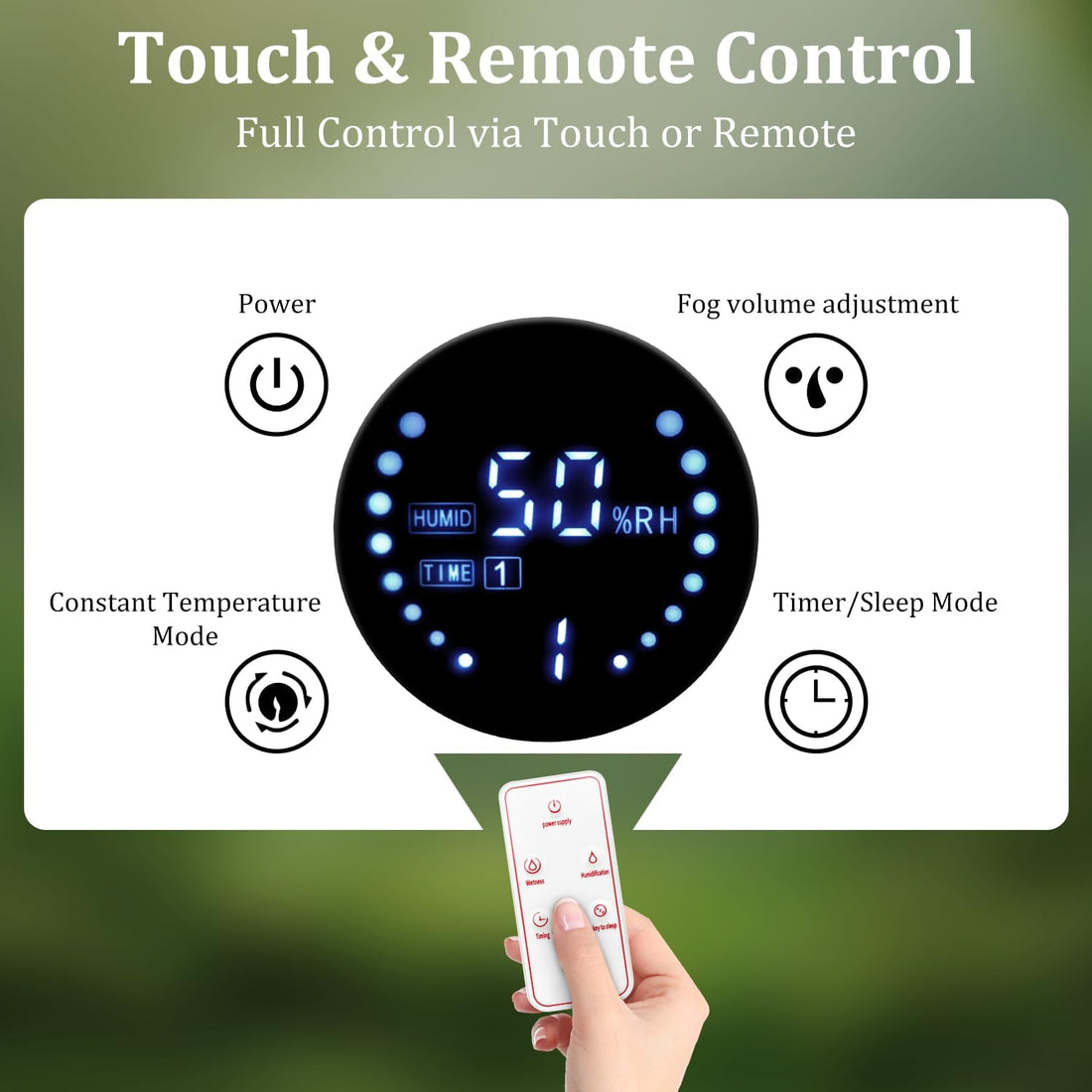 4L Reptile Humidifier Fogger, Humidity Sensor, Timer, 3 Mist Levels