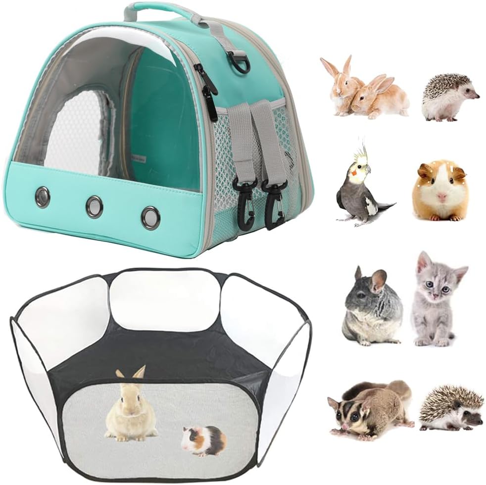 Small Animals Tent, Breathable Transparent Pet Playpen Pop Open