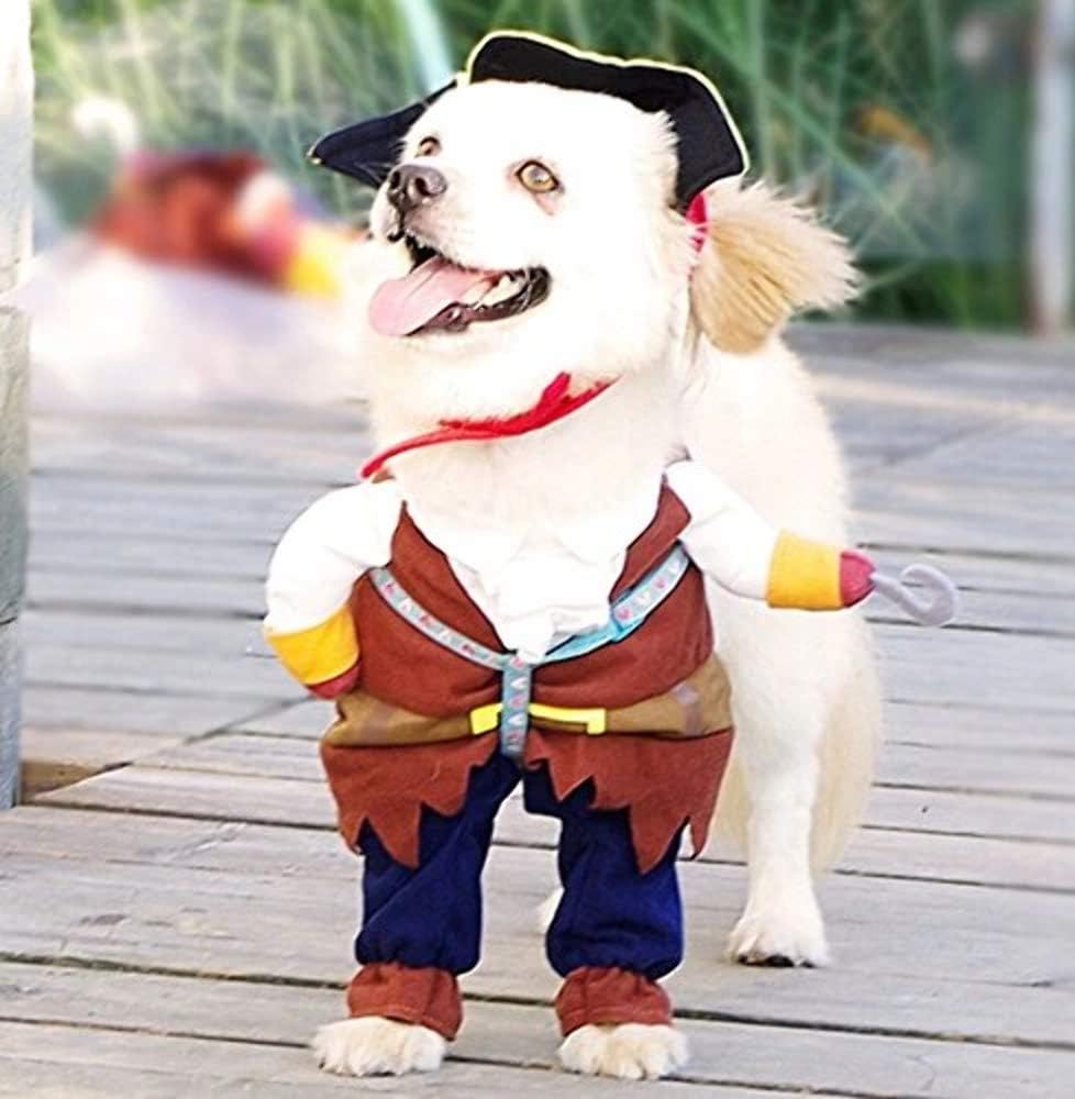 Idepet Funny Pet Clothes Pirate Dog Cat Costume Party Apparel