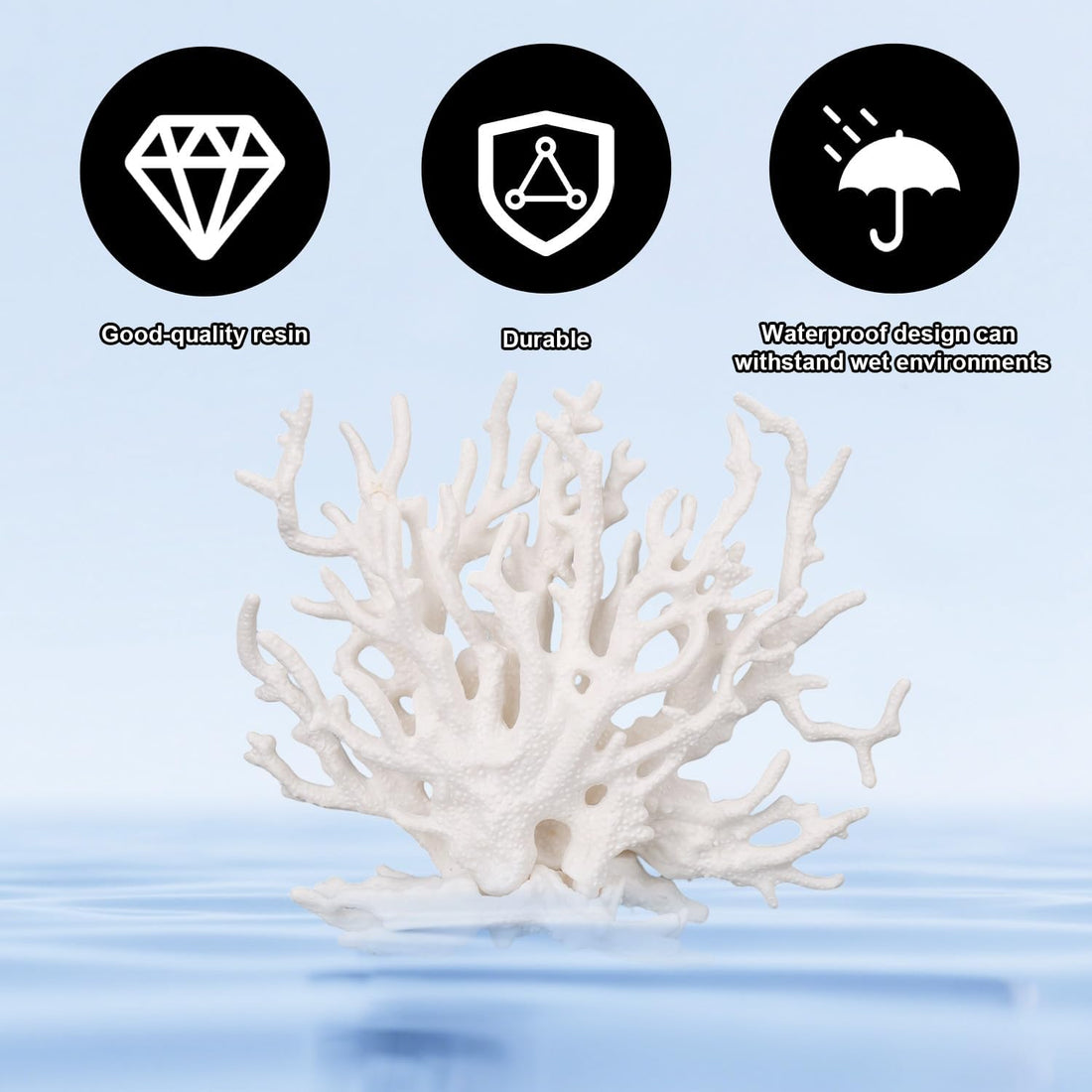 Tinoaly Fish Tank Decorations, White Resin Coral Reef Decor