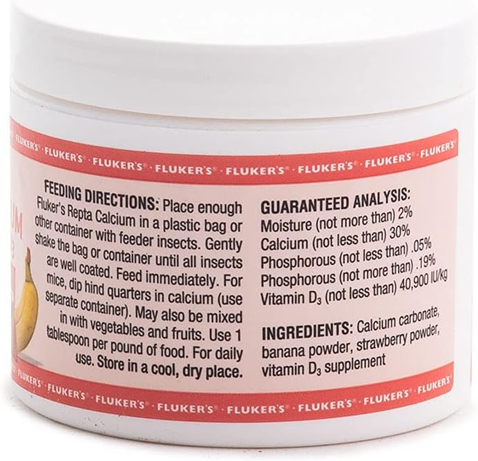 Fluker's Strawberry Banana Flavored Repta Calcium with Vitamin D3