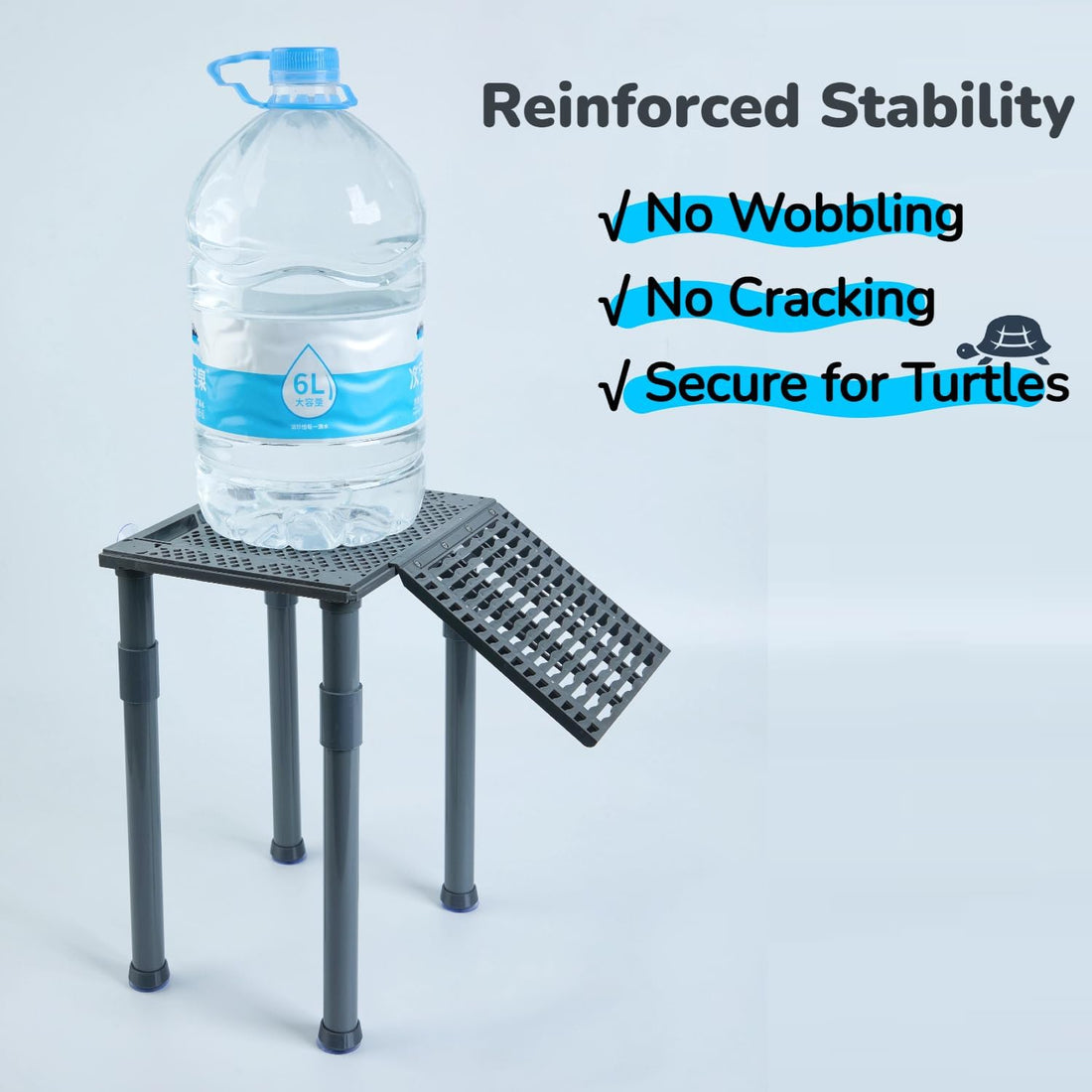 Upgraded Standing Turtle Basking Platform with Ramp