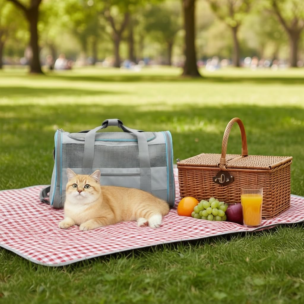 SECLATO Cat Carrier Pet Dog Carrier Airline Approved for Puppy Cat