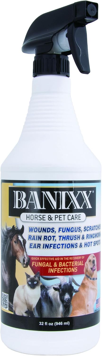 BANIXX Horse and Pet Care Spray for Horses, Dogs and Cats