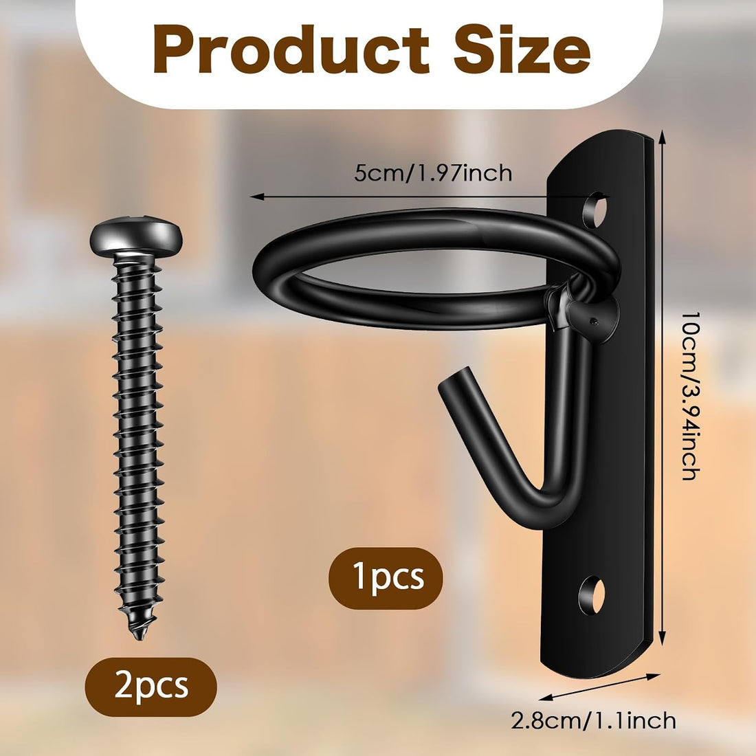 Tudomro 16 Pcs Heavy Duty Bucket Hooks for Horses Holder