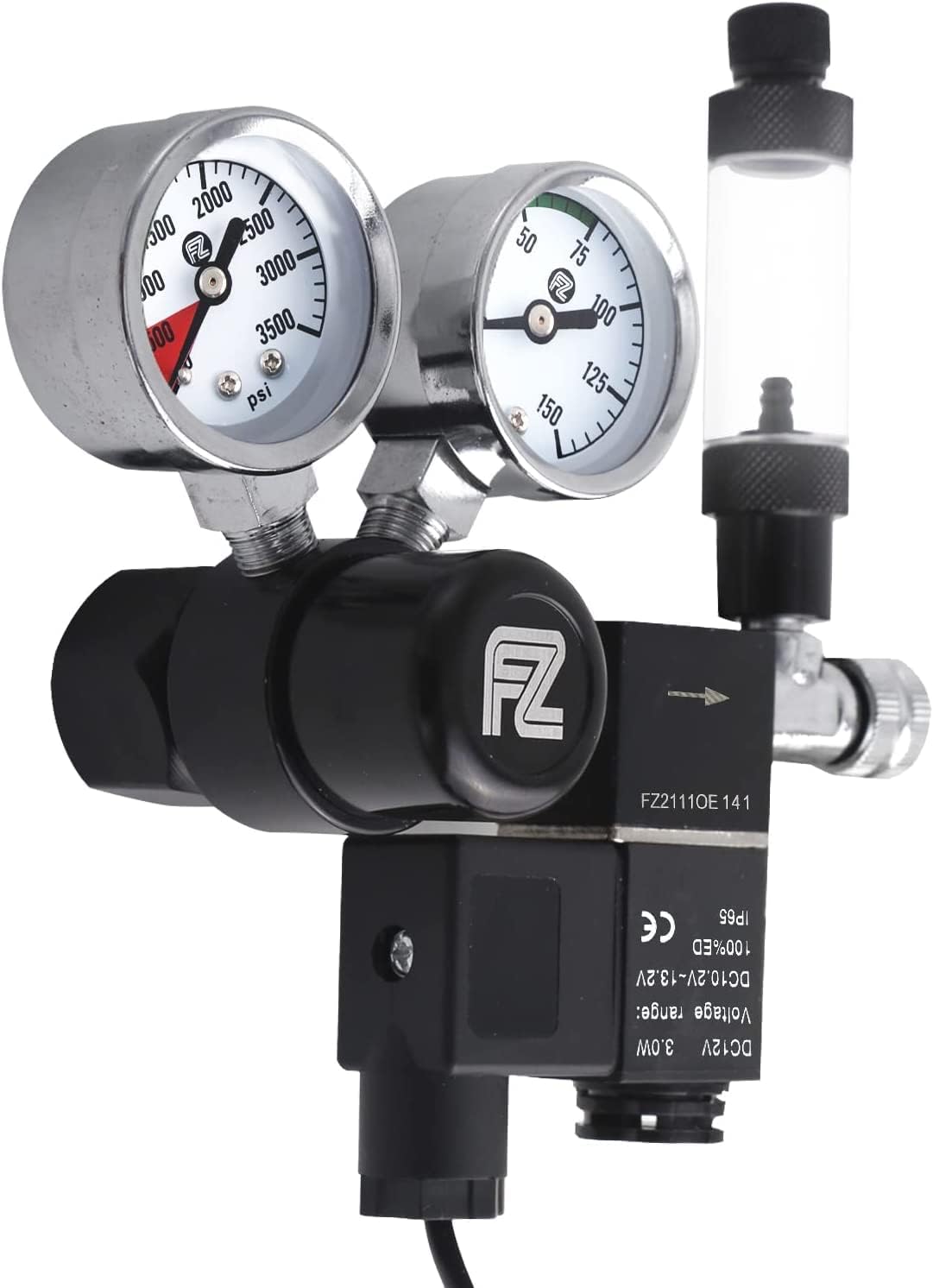 FZONE Aquarium CO2 Regulator for CGA320 Side Open CO2 Cylinder