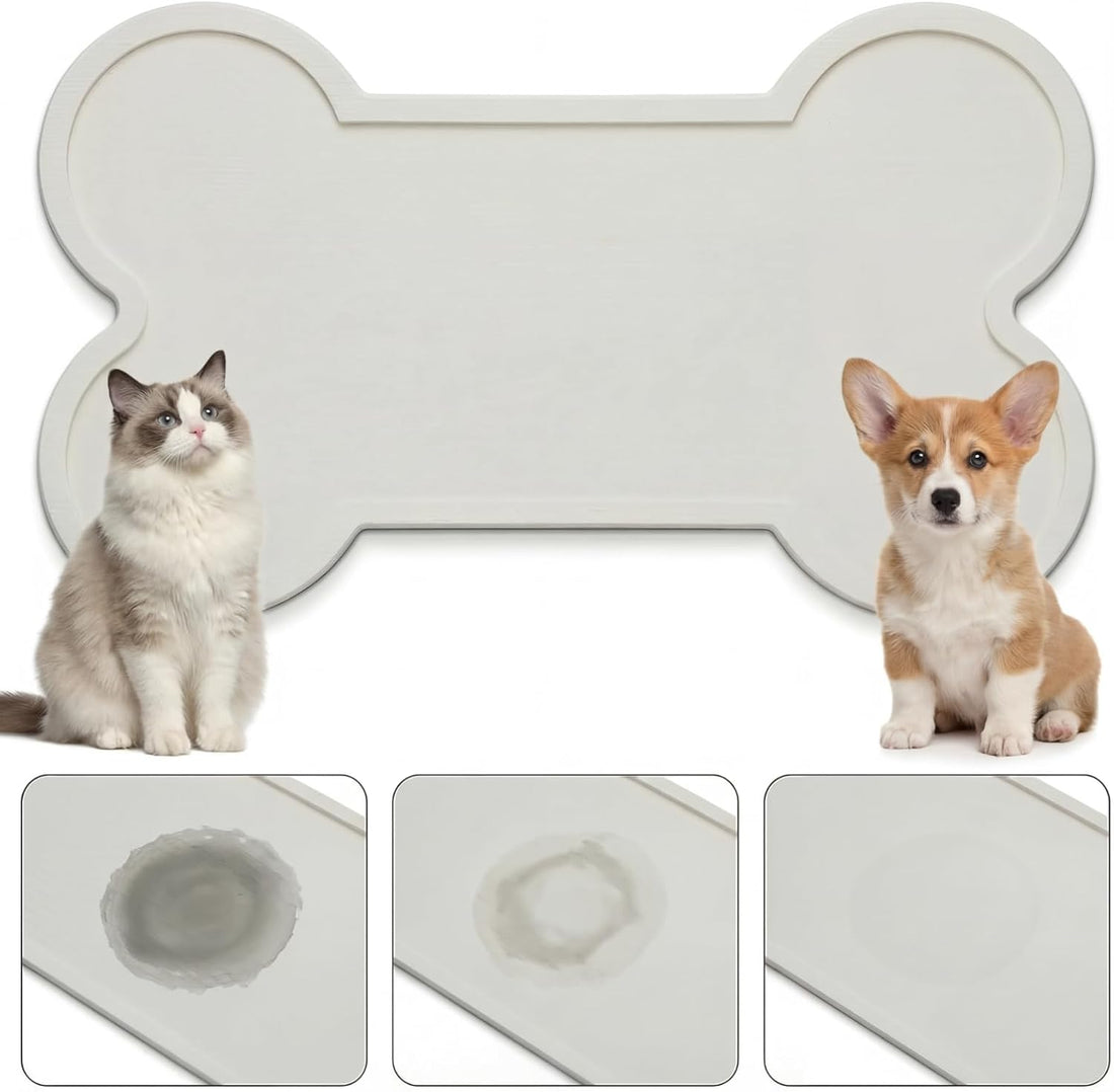 Stone Dry Mat for Pets, 16" x 10" Diatomaceous Earth Pet Feeding Mat