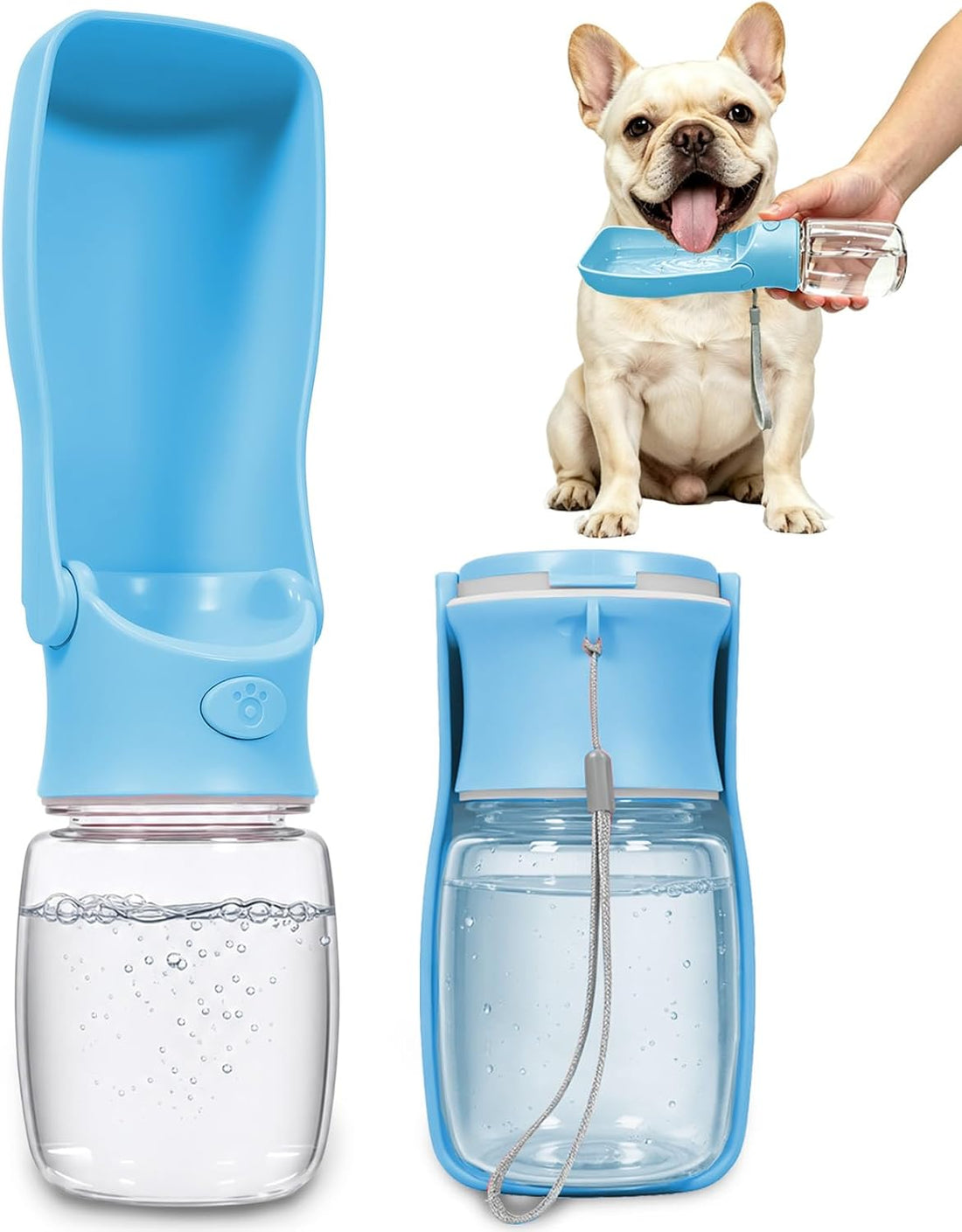 Foldable Dog Water Bottle, 12 oz Portable Pet Dispenser