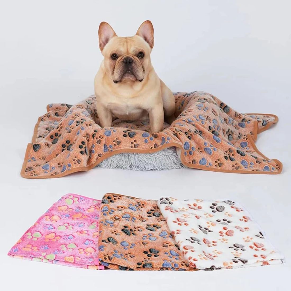 Dog Blankets Cat Pet Blankets Kit Fluffy Fleece Soft Throw Furniture