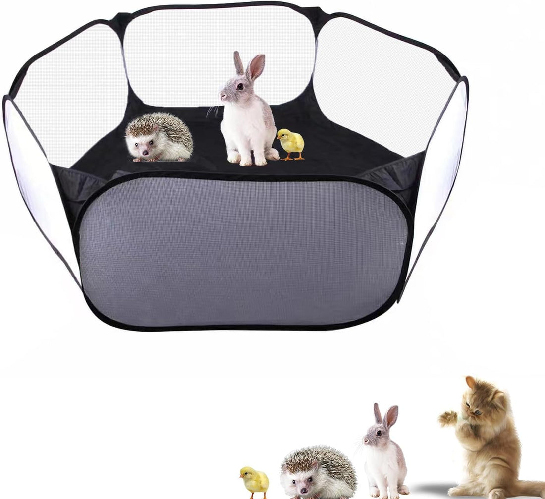 Small Animals Playpen, Portable Pop-up Open Interactive Pet Tent