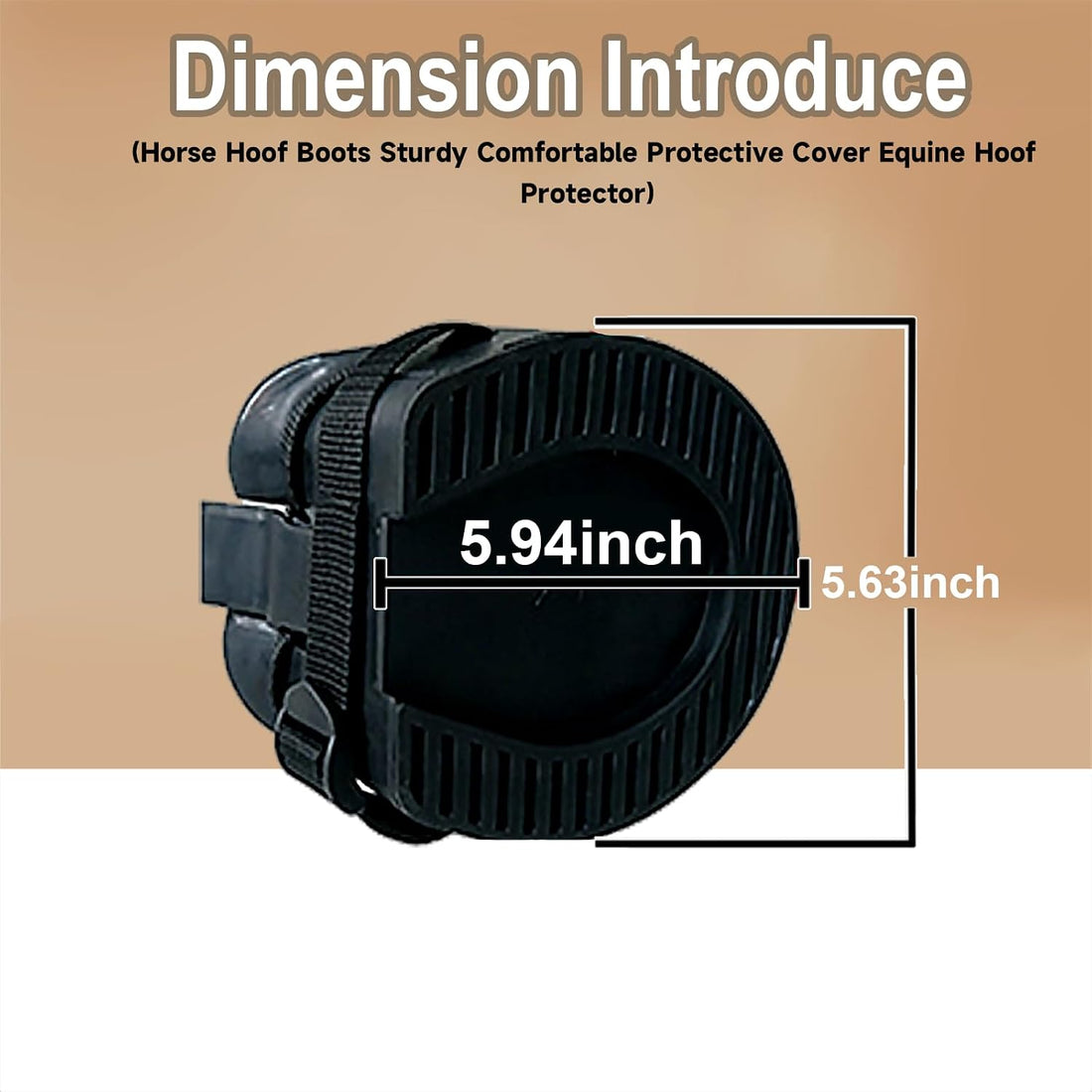 2 Pack Hoof Boots for Horses, Horse Hoof Boots, Rubber Horse Boots