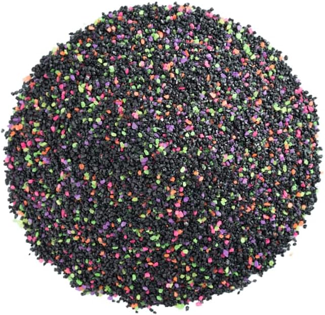 GloFish Aquarium Sand, Black with Fluorescent Accents, 5 lbs
