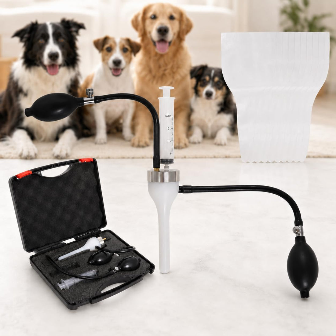Dog Artificial Insemination Kit for 44-88 lb Dogs in Home Breeding