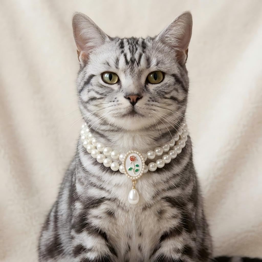MITOCAPY Dog Collar,Handmade Cat Necklace Jewelry for Small Dogs Puppy