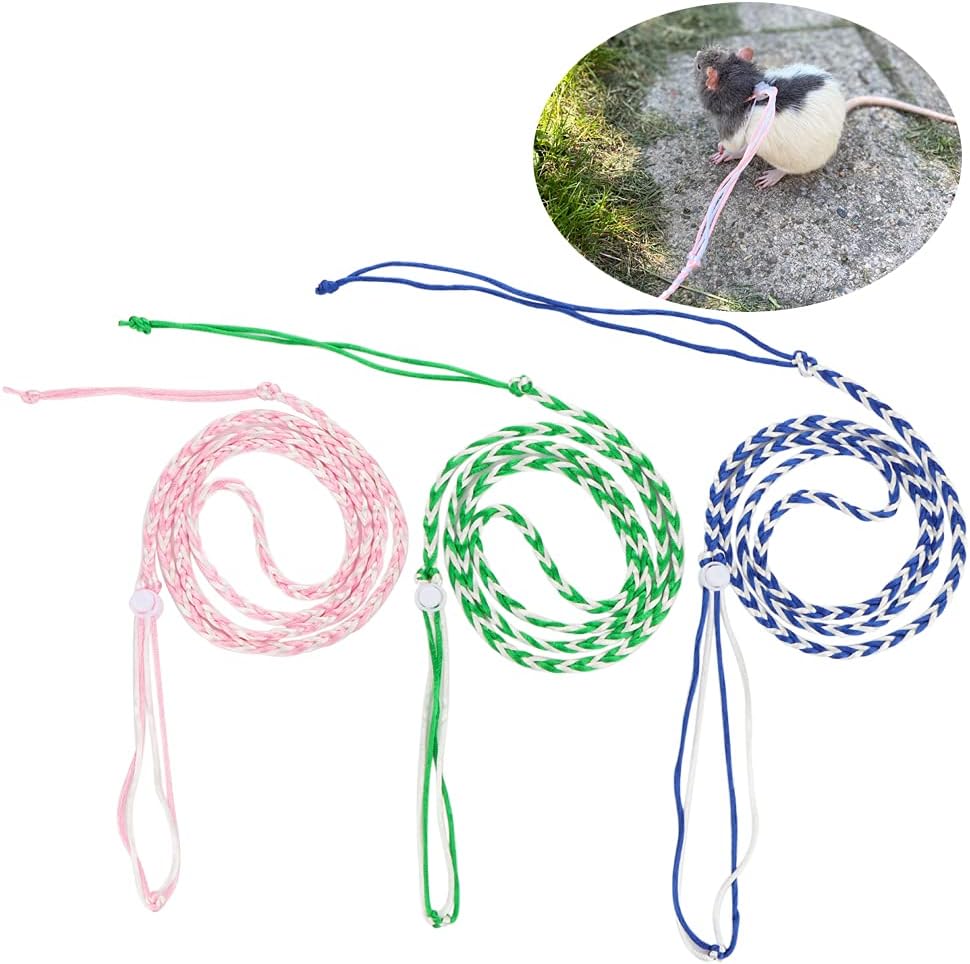 3 Pack Adjustable Hamster Leash Harness