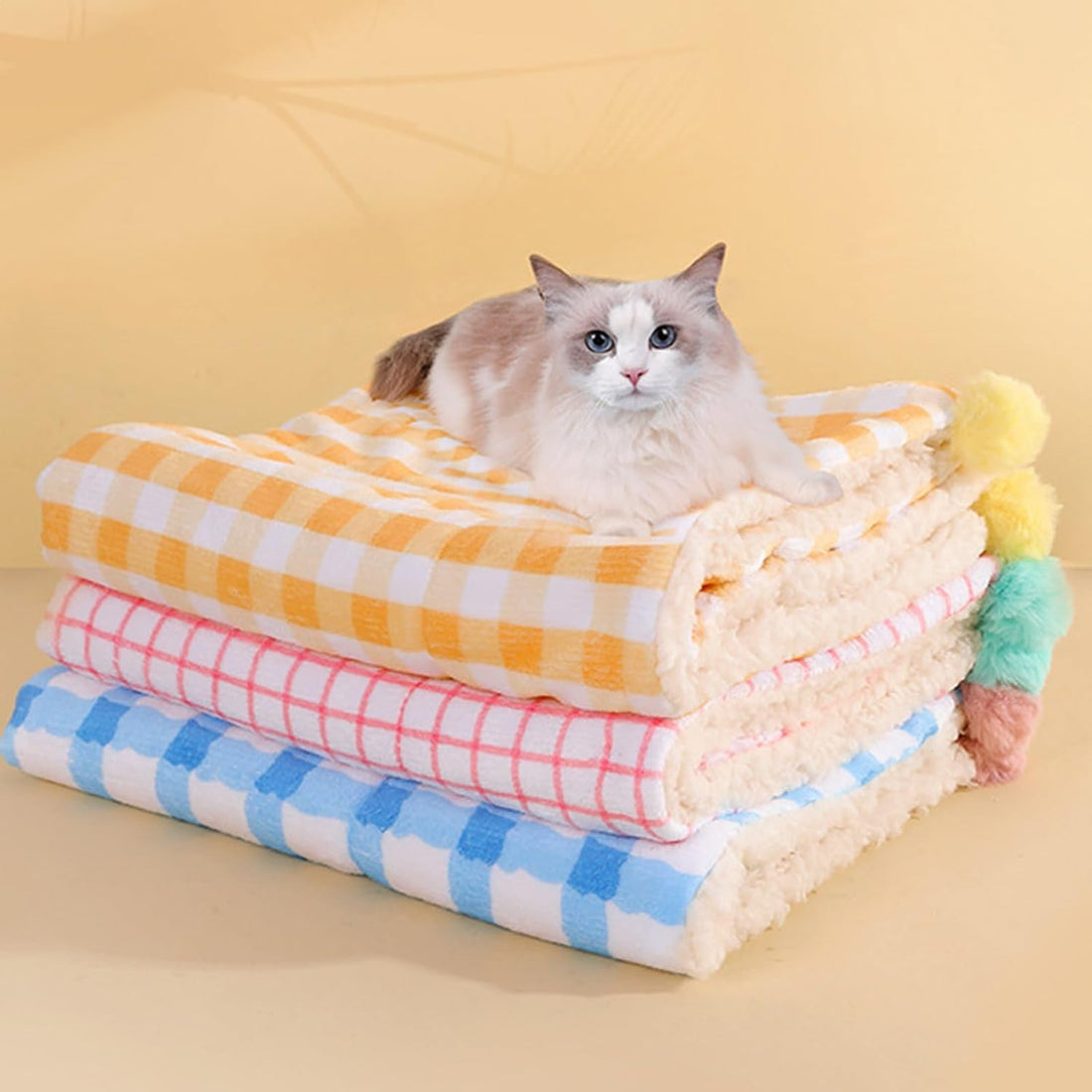 Little Pillow for Cats Puppies Ultra Soft Fluffy Pet Calming Toy Half