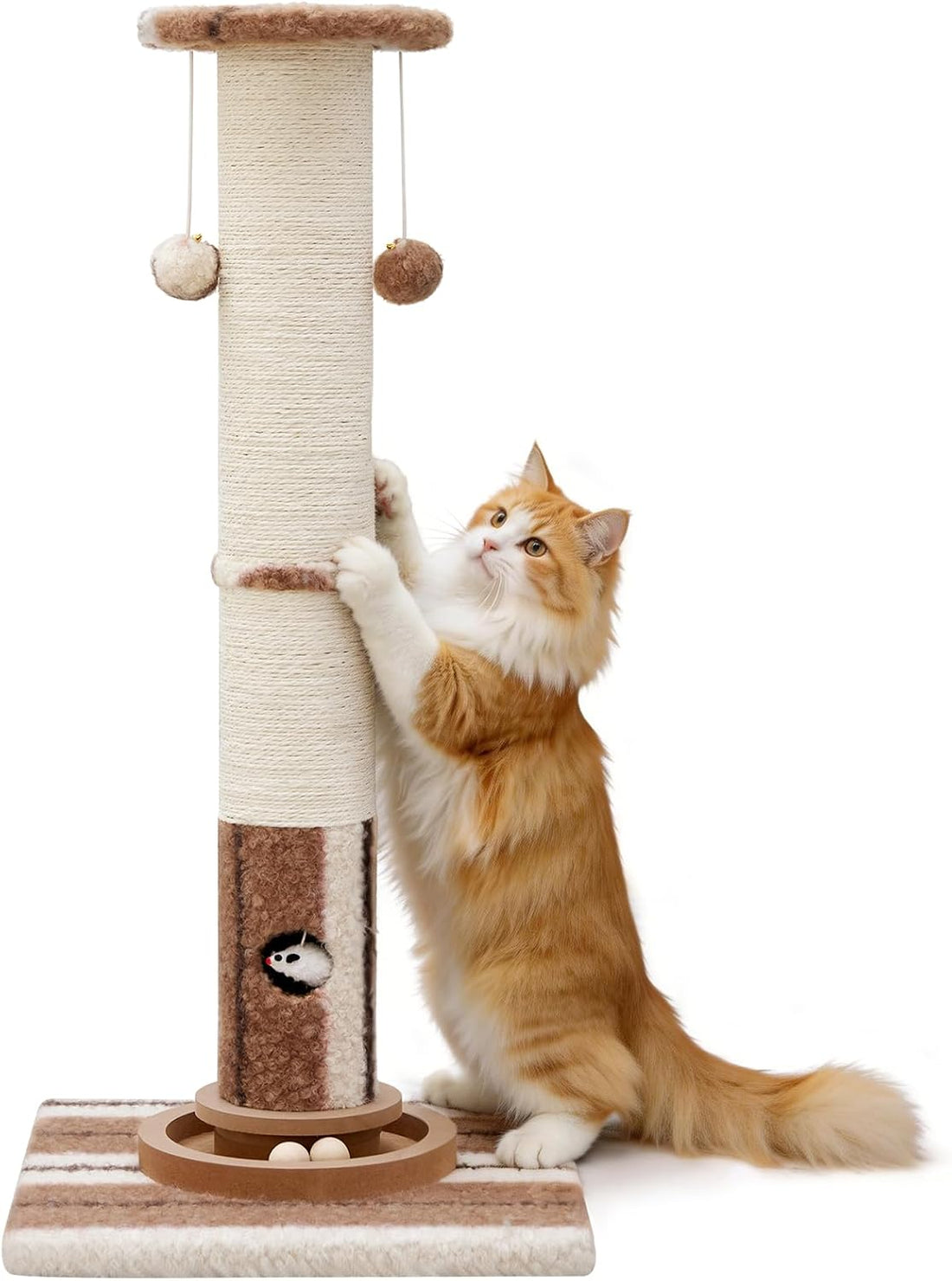 Woochpet Cat Scratching Post,Heavy Duty Green Sisal Scratcher