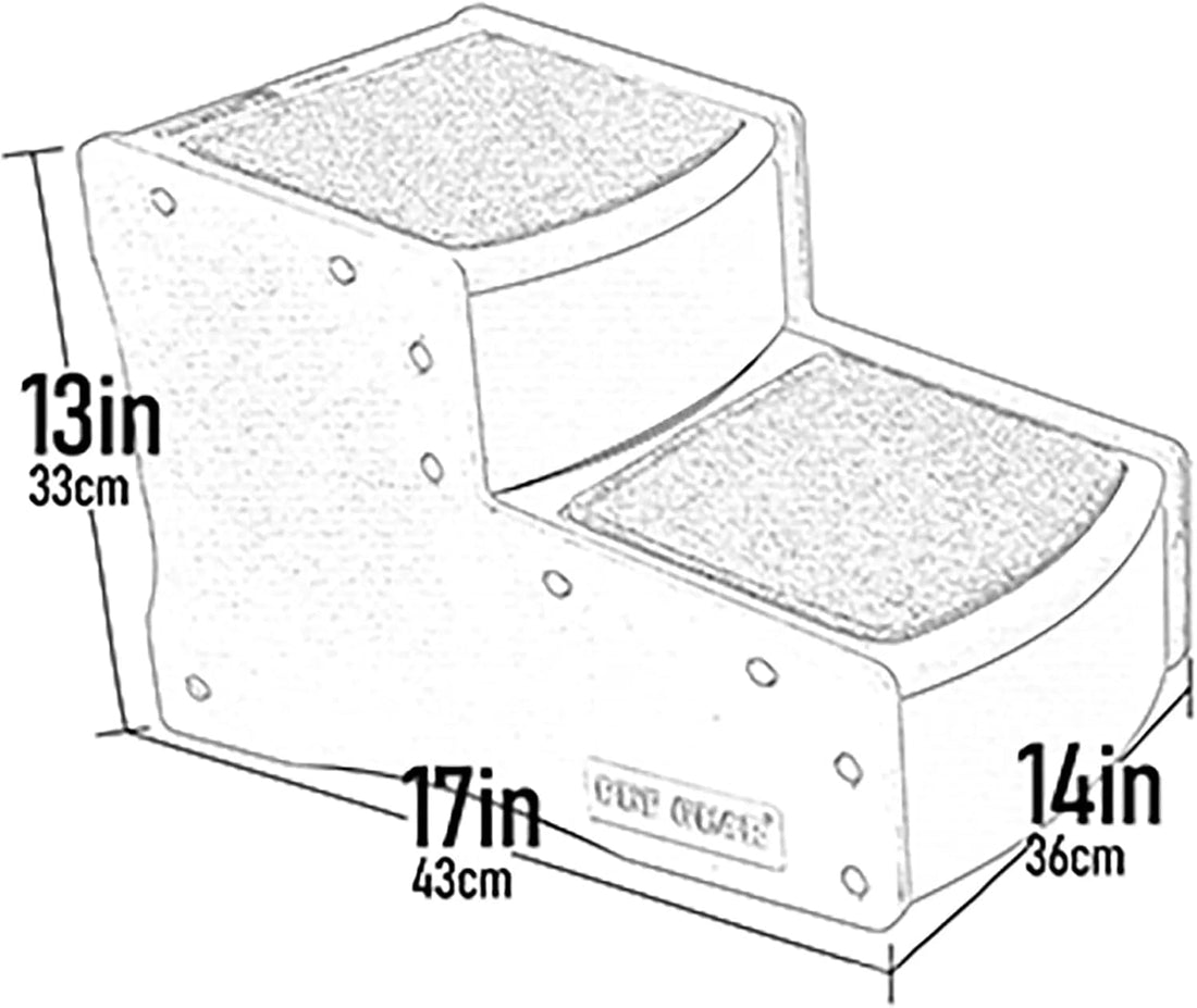 Pet Gear Easy Step II Pet Stairs, Frost, 2 Step
