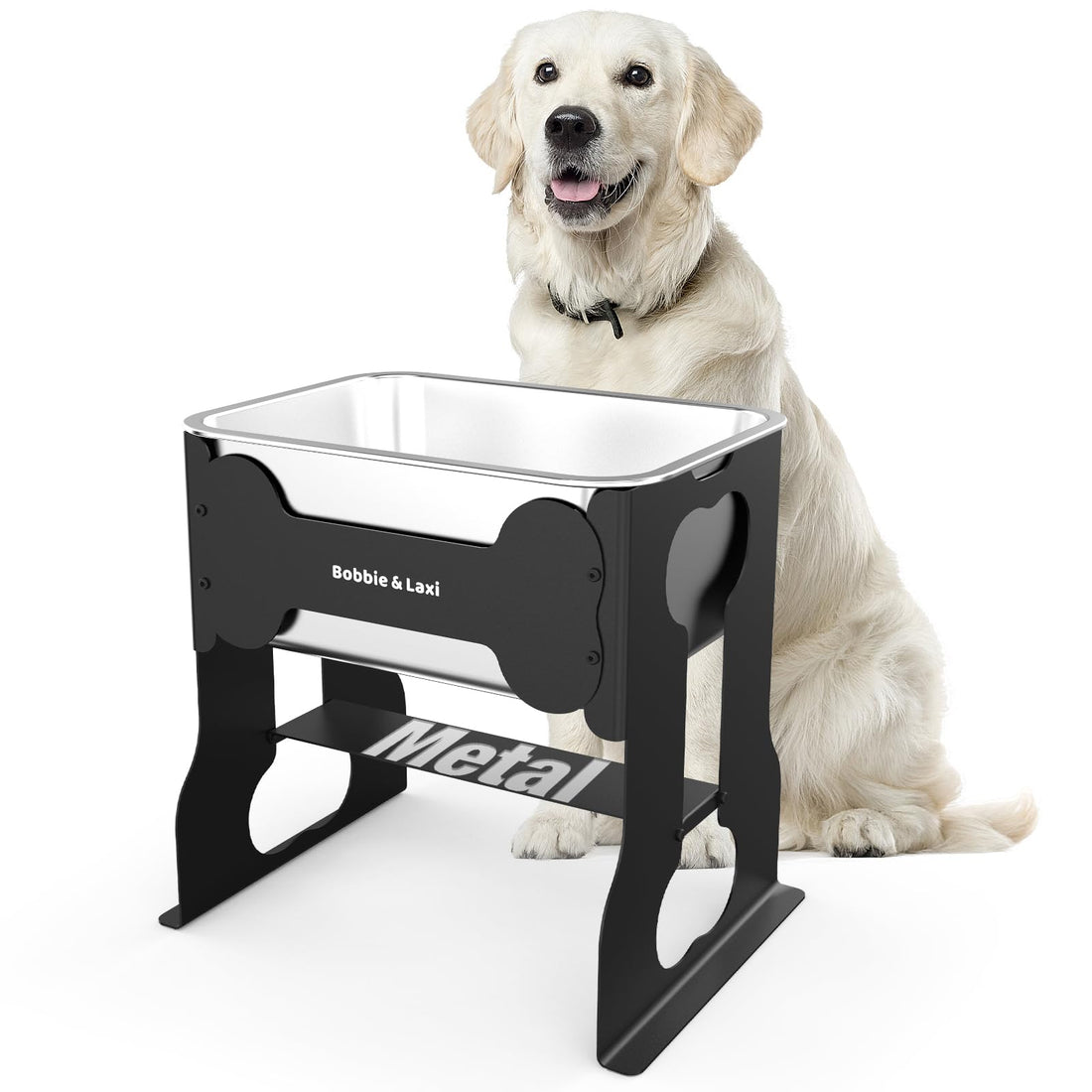 2.4 Gallon Elevated Large Dog Water Bowl,14" Raised Stainless Steel