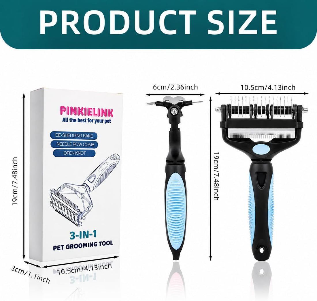 3-IN-1 Pet Grooming Tool - Undercoat Rake