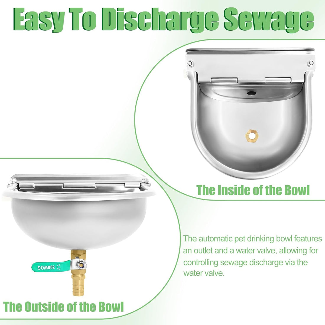 Automatic Livestock Water Bowl with Float Valves