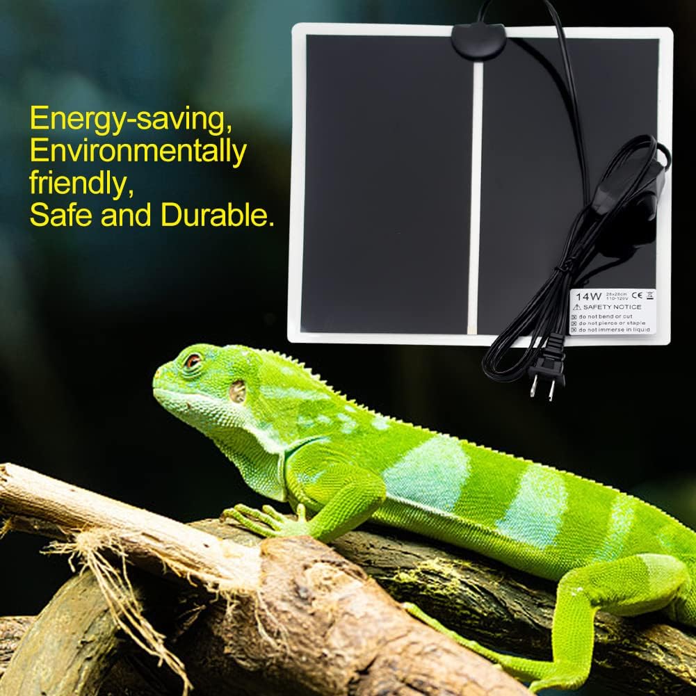 Reptile Heating Pad Under Tank Heater 7W/14W Waterproof Heat Mat