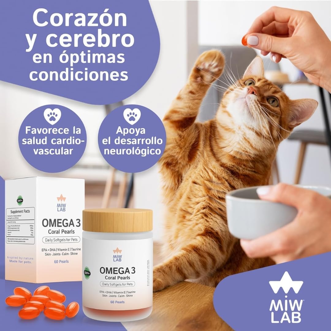 Omega 3 Fish Oil for Dogs and Cats EPA + DHA + Taurine + Vitamin E