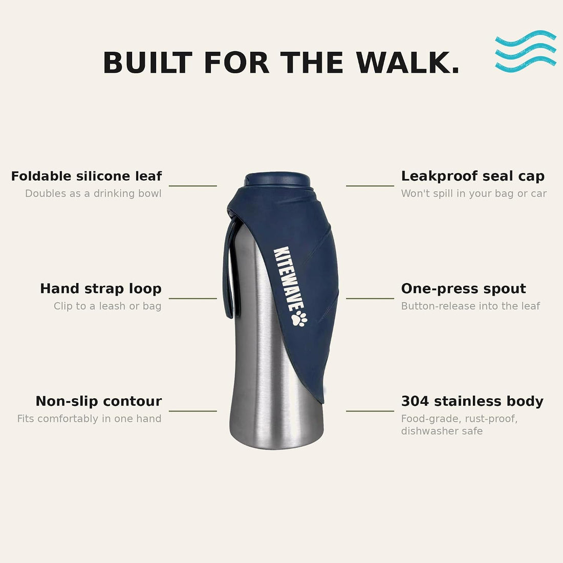 Kitewave Portable Dog Water Bottle