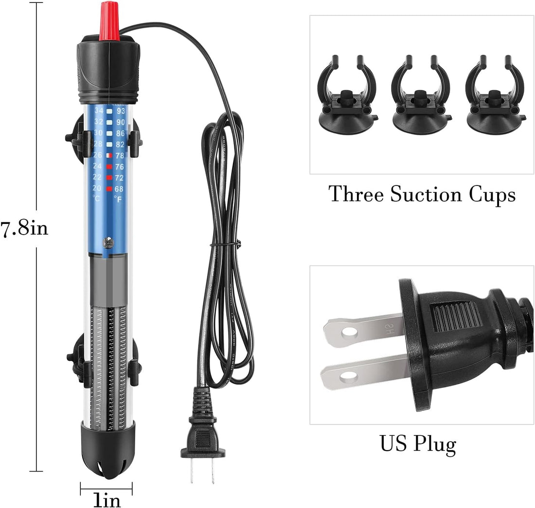 Hitop 25W/50W/100W/300W Adjustable Aquarium Heater