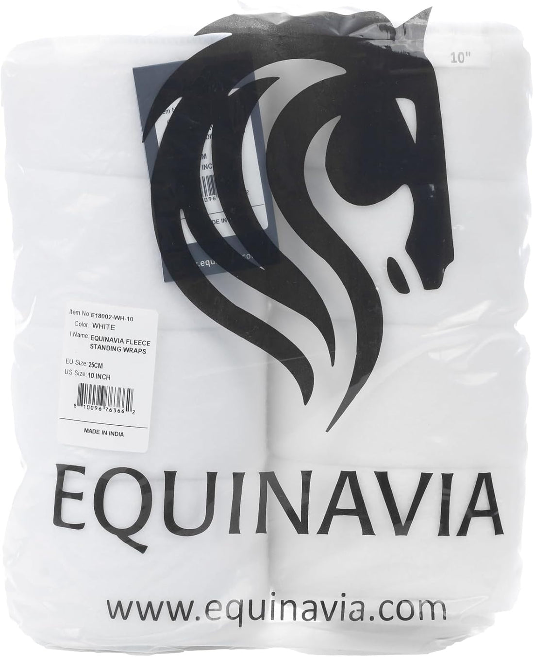 Equinavia No Bows Horse Leg Wraps, Fleece with Foam Padding, Pair