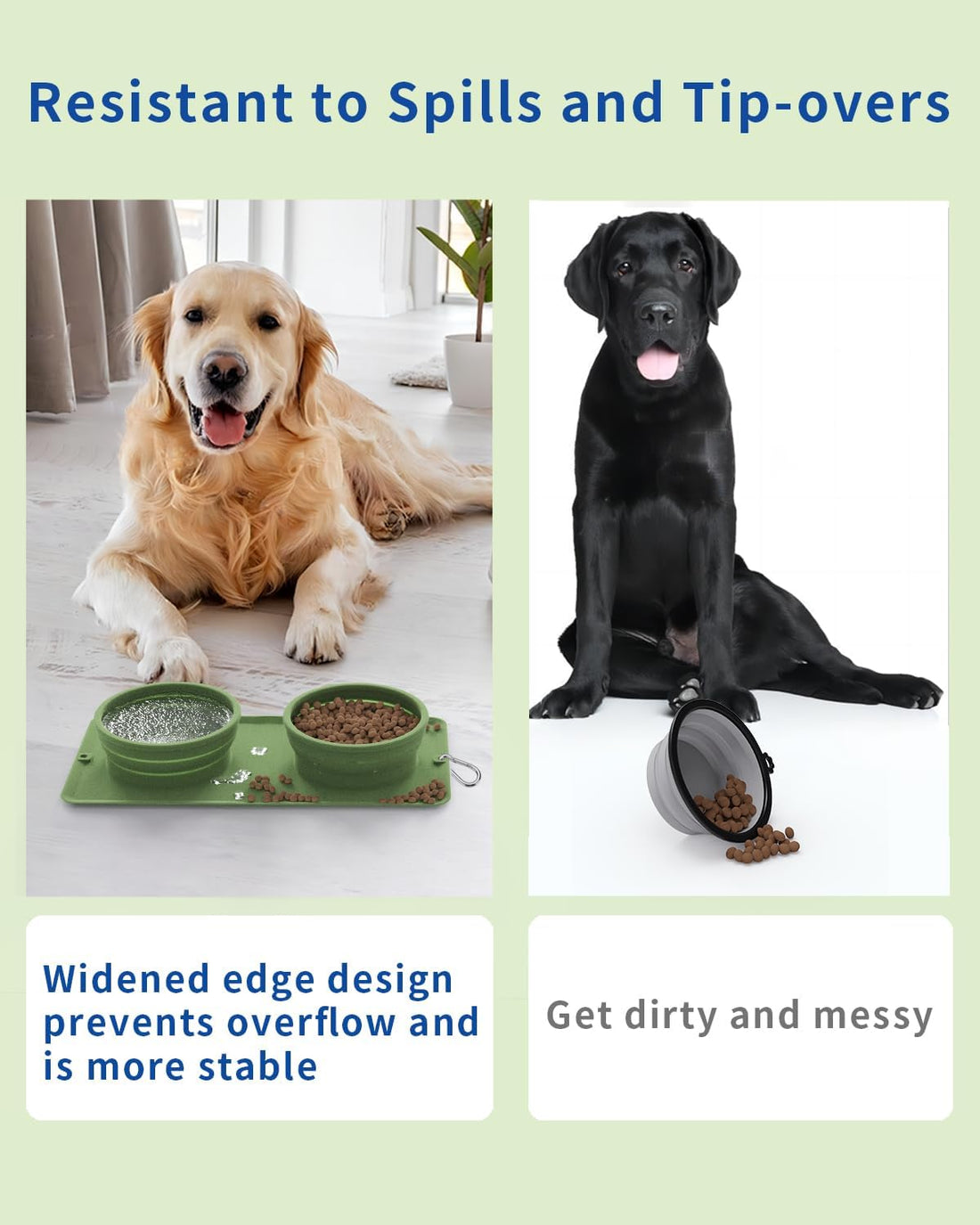 Collapsible Portable 2-in-1 Dog Bowl