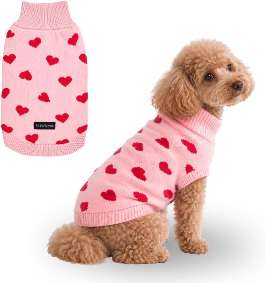 Spark Paws Knit Dog Sweater - Winter Dog Clothes, Small Medium Large