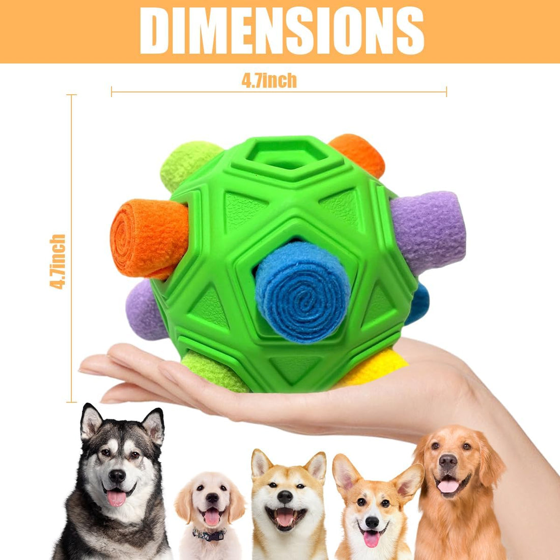 Dog Snuffle Ball-Interactive Puzzle Dog Toys Encourage Natural