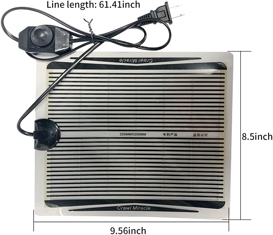 Reptile Heat Pad, Adjustable Temperature Control Lizard Terrarium