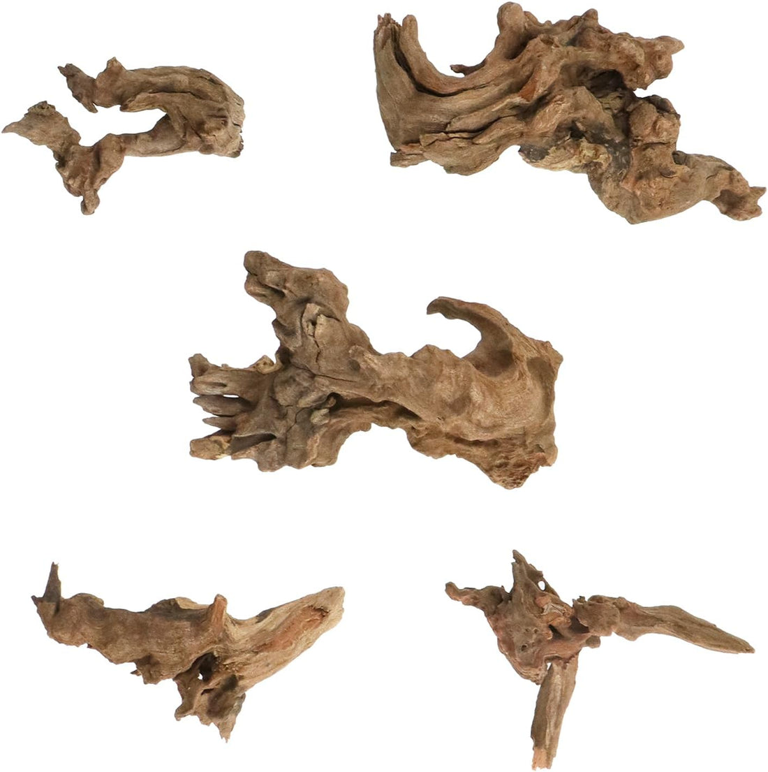 5Pcs Natural Driftwoods Length 1.97" to 3.94"