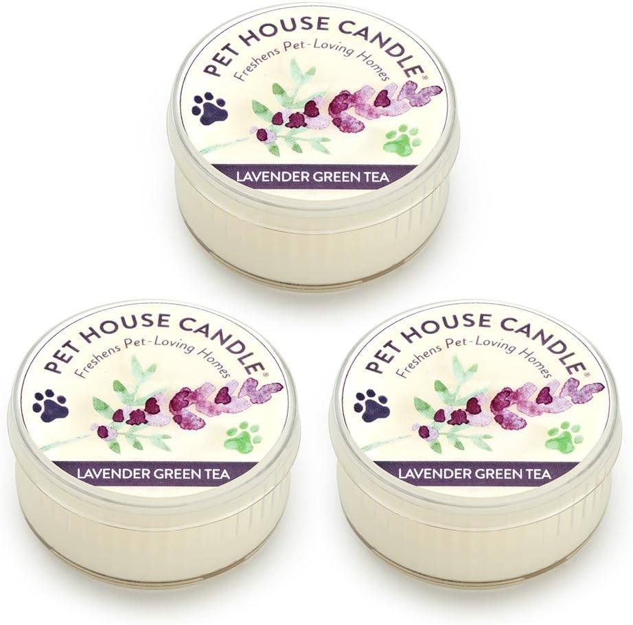 Fireside Mini Candles Plant-Based Wax, 3 Pack Pet House