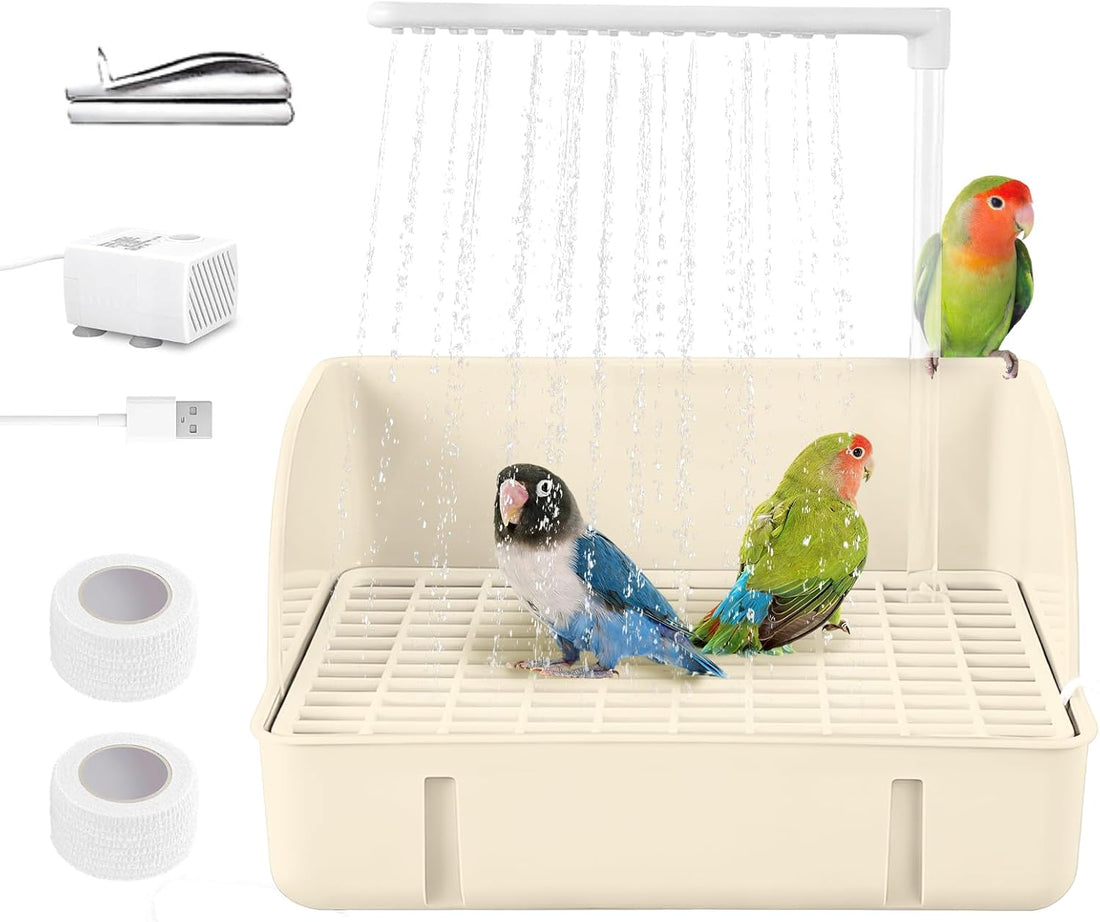 Parrot Bathtub Indoor Automatic Bath Shower,Bird Bath with Pump(small)