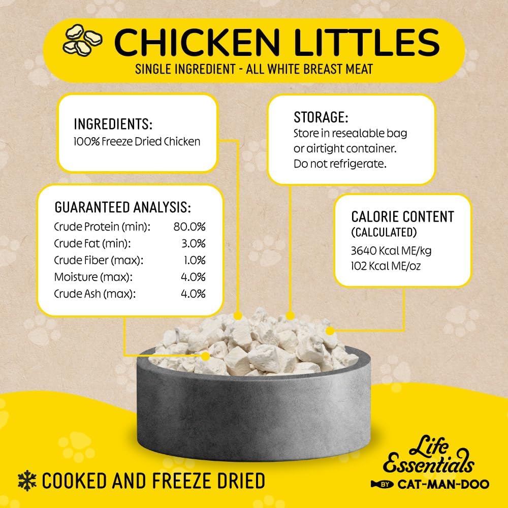 Life Essentials by Cat-Man-Doo | Chicken Littles - 5oz Bag