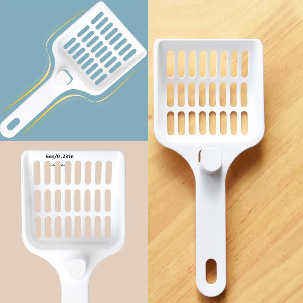 NentMent 2 Pack Cat Litter Scoop Non-Stick Cat Sifting Litter Scoop