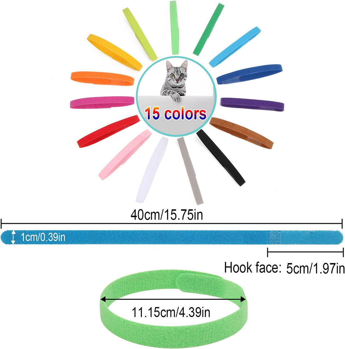 PETKNOWS 30 Pcs Puppy Whelping Collars Soft Newborn Kitten ID Bands