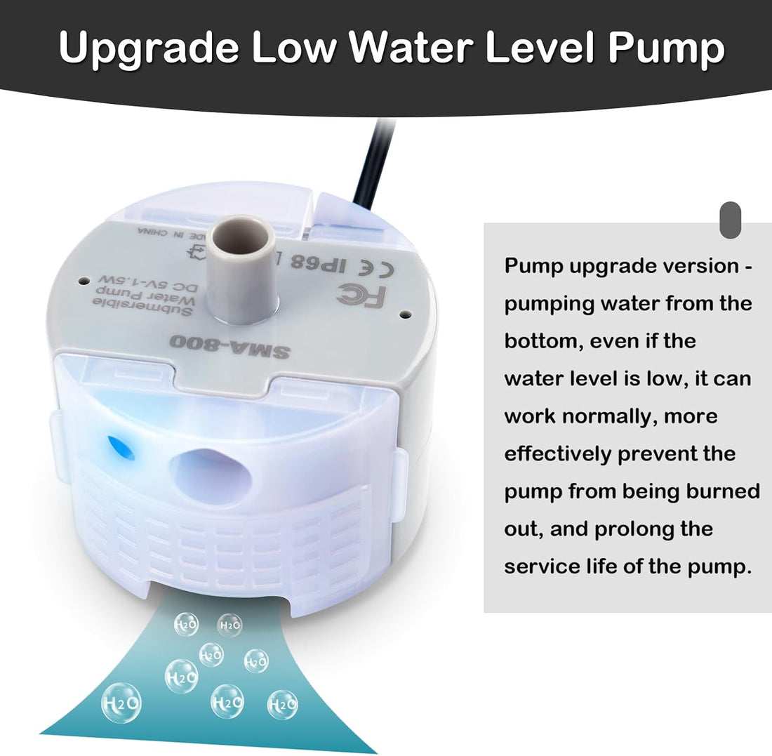 Cat Water Fountain Pump, Pet Water Fountain Replacement Pump SMA-800